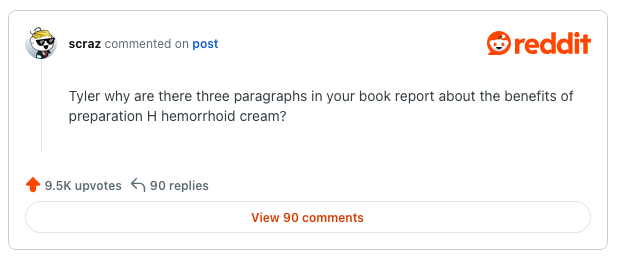 Reddit comment on AI ads